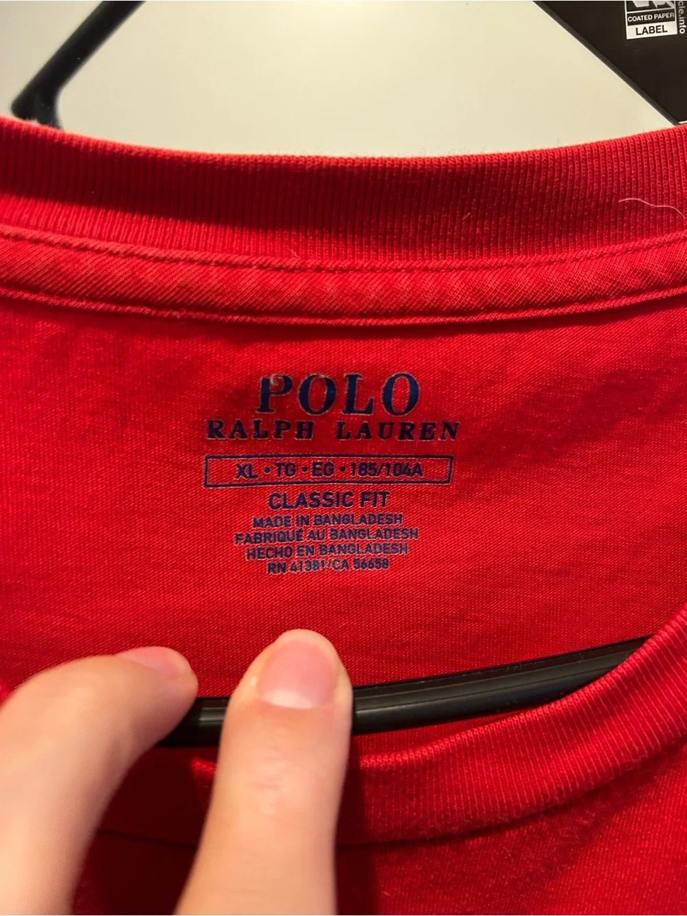 Polo by Ralph Lauren Bright Red Short Sleeve Crewneck Tee
